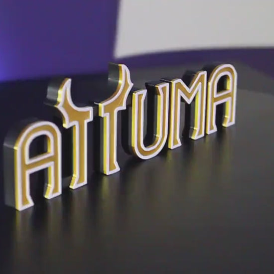 Attuma 3D printed Comic Logo Art