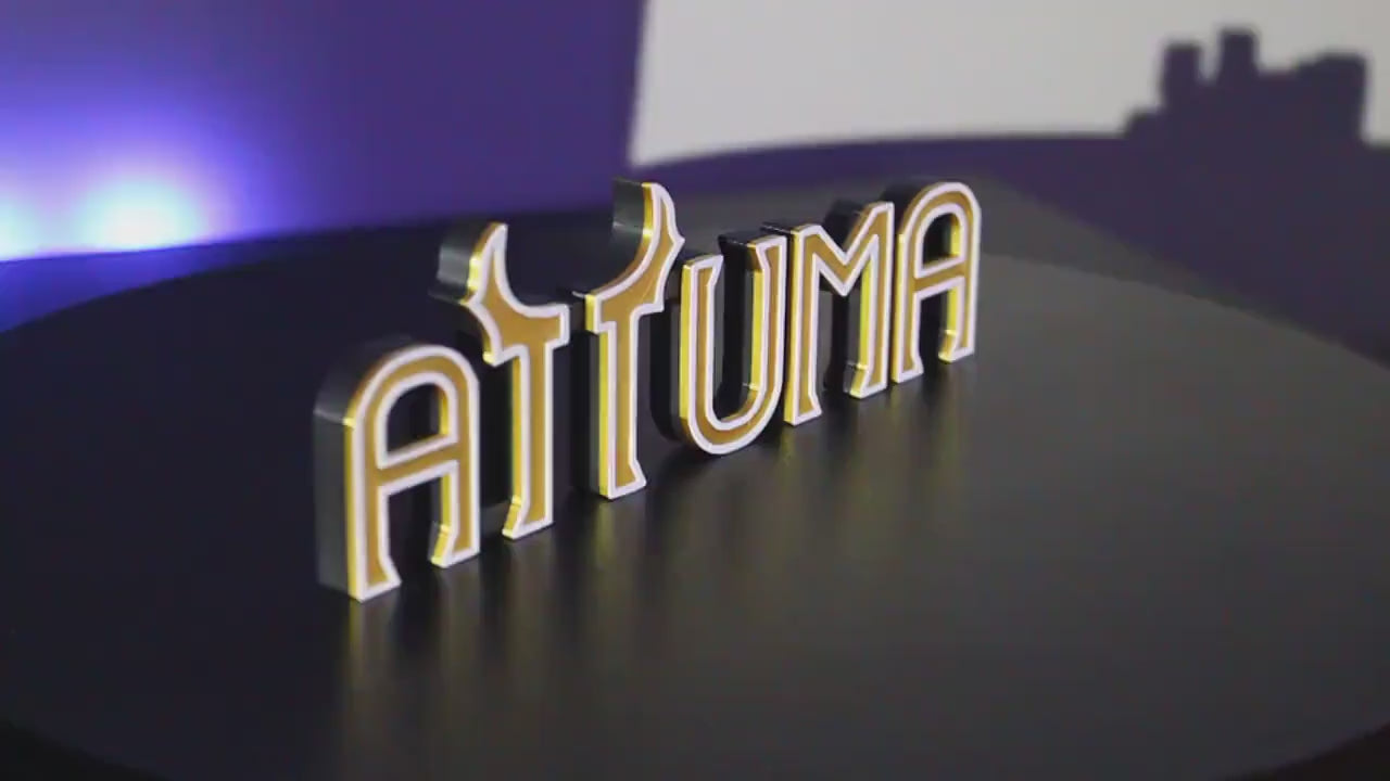 Attuma 3D printed Comic Logo Art