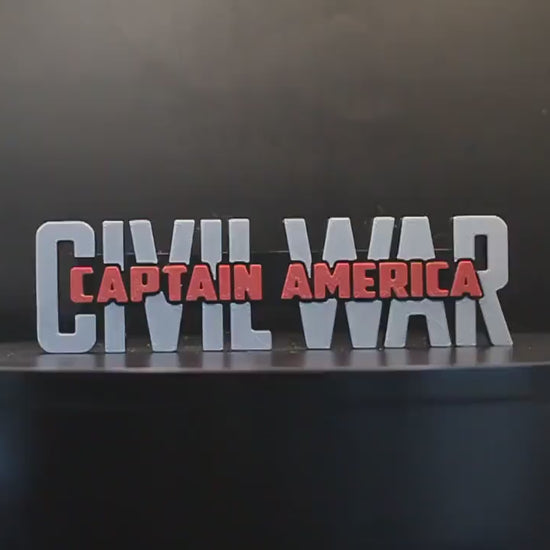 Captain America Civil War 3D printed Comic Logo Art