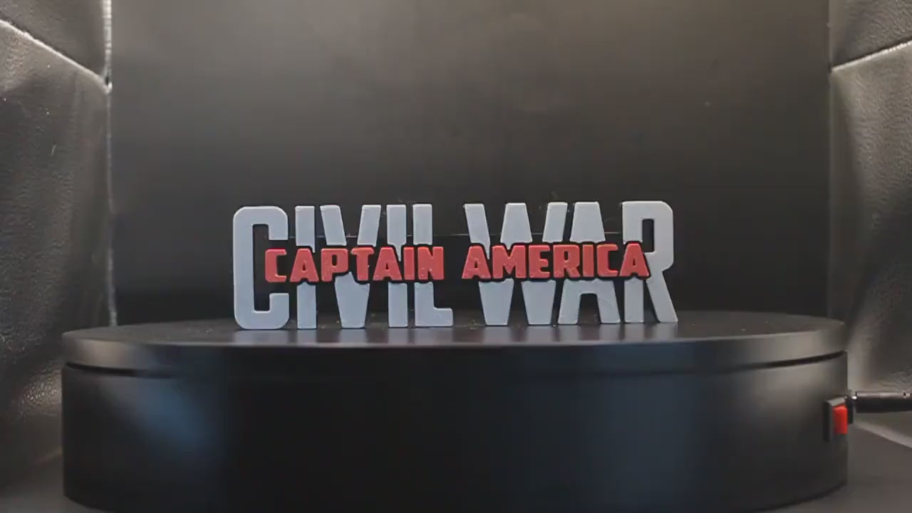 Captain America Civil War 3D printed Comic Logo Art