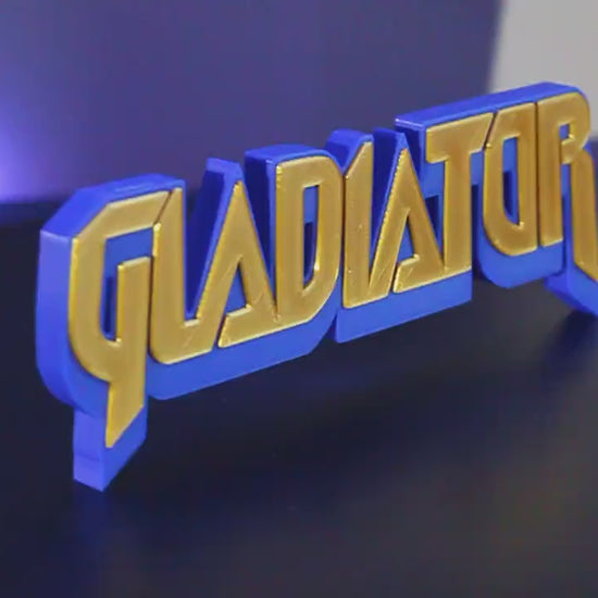 Gladiator 3D printed Comic Logo Art