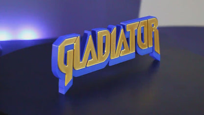 Gladiator 3D printed Comic Logo Art