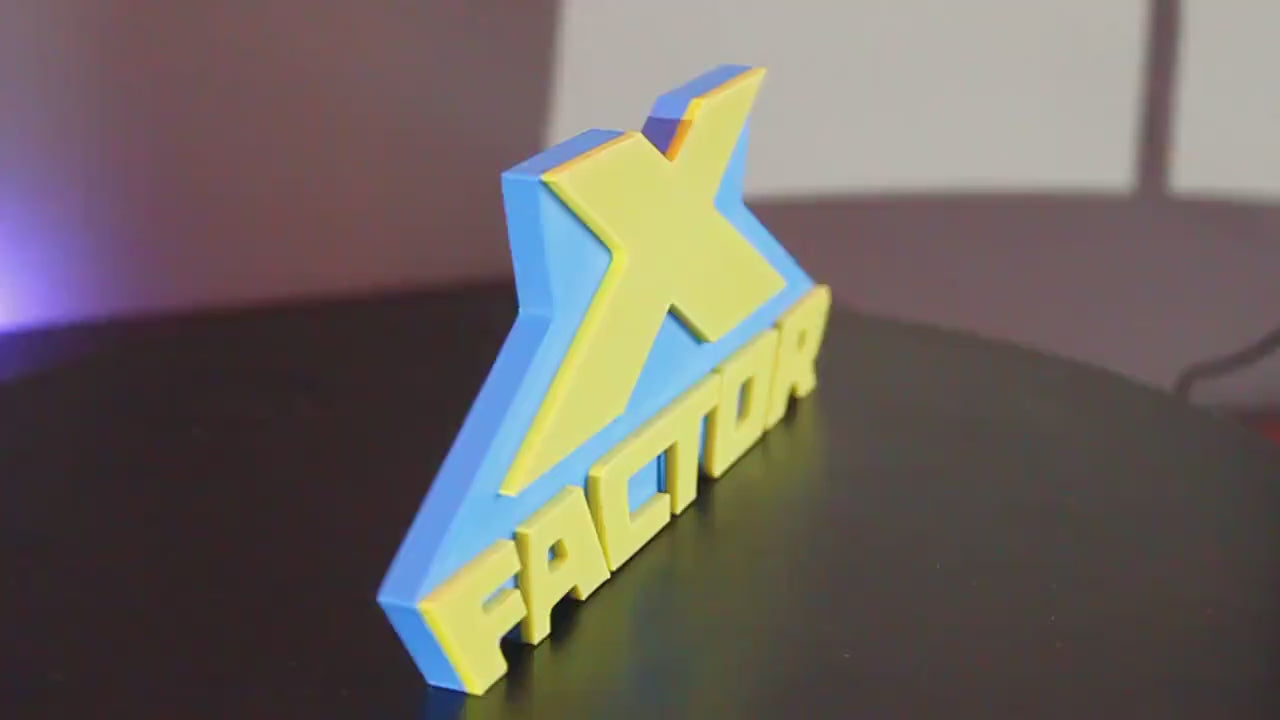 X-Factor 3D printed Comic Logo Art