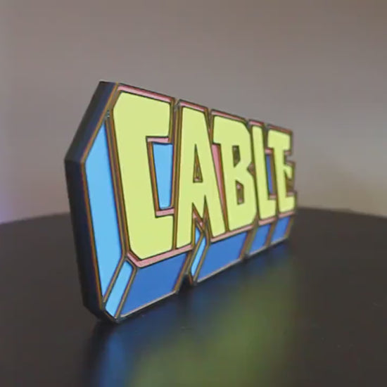 Cable 3D printed Comic Logo Art