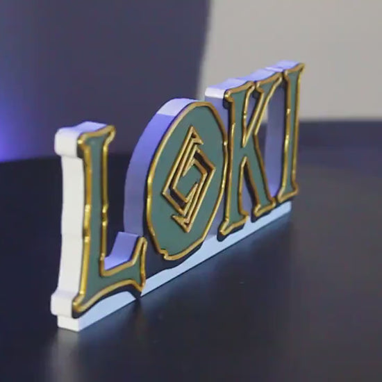 Loki 3D printed Comic Logo Art