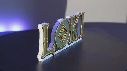 Loki 3D printed Comic Logo Art