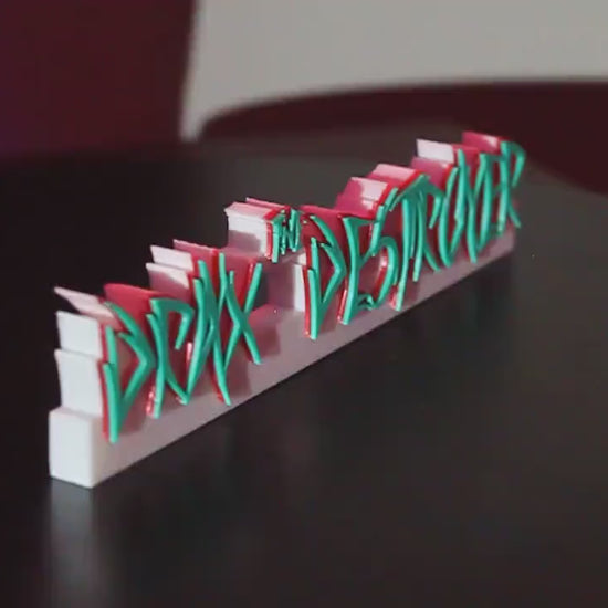 Drax the Destroyer 3D printed Comic Logo Art