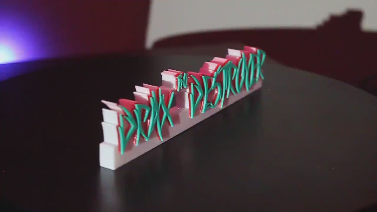 Drax the Destroyer 3D printed Comic Logo Art