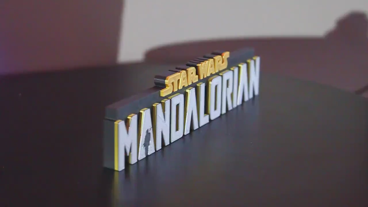 Mandalorian 3D printed Logo Art