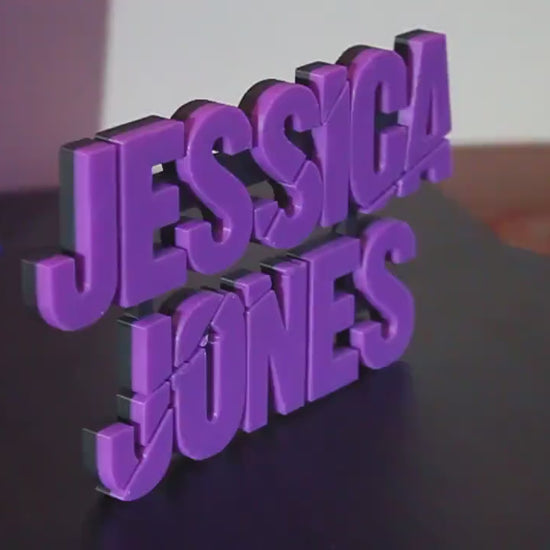 Jessica Jones 3D printed Comic Logo Art