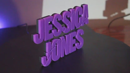 Jessica Jones 3D printed Comic Logo Art