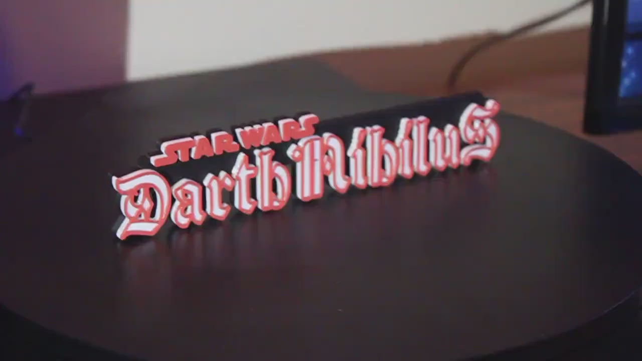 Darth Nihilus 3D printed Logo Art