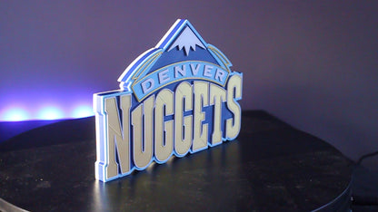 Denver Nuggets 3D printed Logo Sign Wall Desk Shelf Art