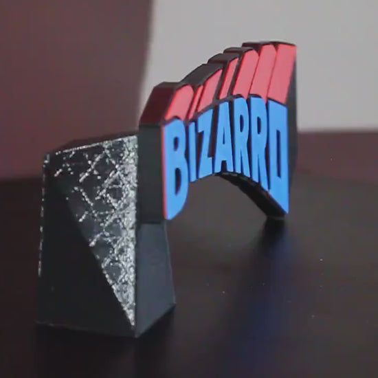 Bizarro 3D printed Comic Logo Art