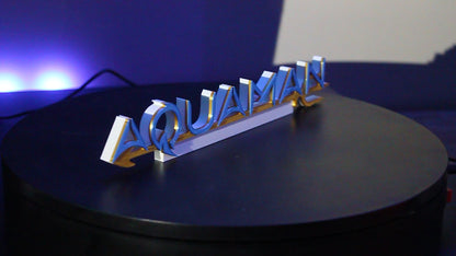 Aquaman 3D printed Logo Sign Wall Desk Shelf Art