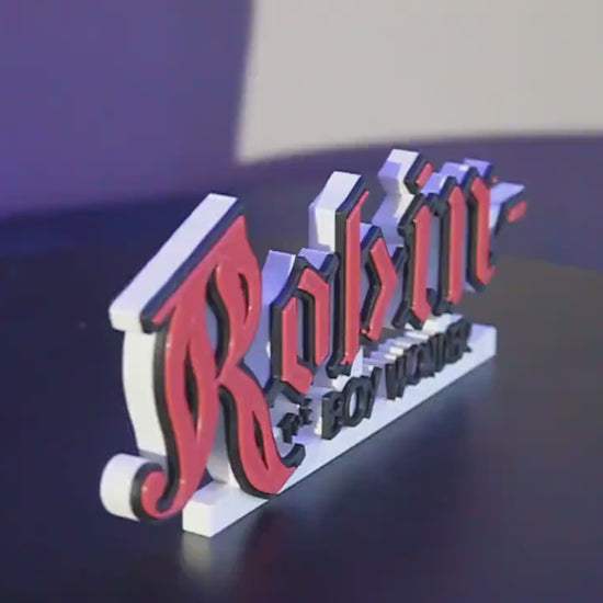 Robin 3D printed Comic Logo Art