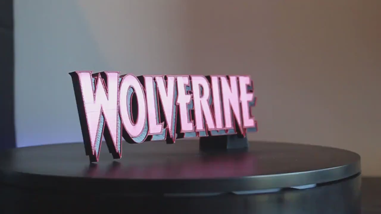 Wolverine 3D printed Comic Logo Art