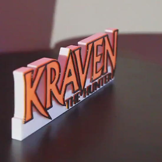 Kraven The Hunter 3D printed Comic Logo Art