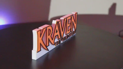 Kraven The Hunter 3D printed Comic Logo Art