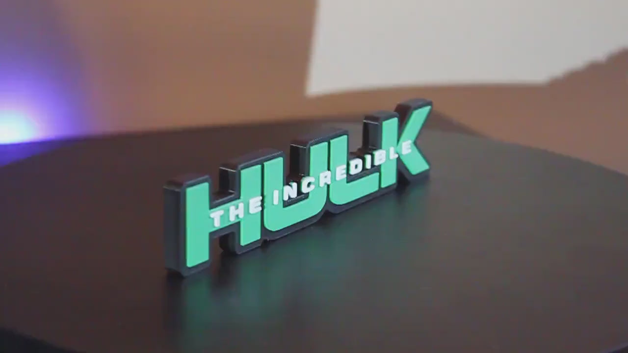 Incredible Hulk 3D printed Comic Logo Art