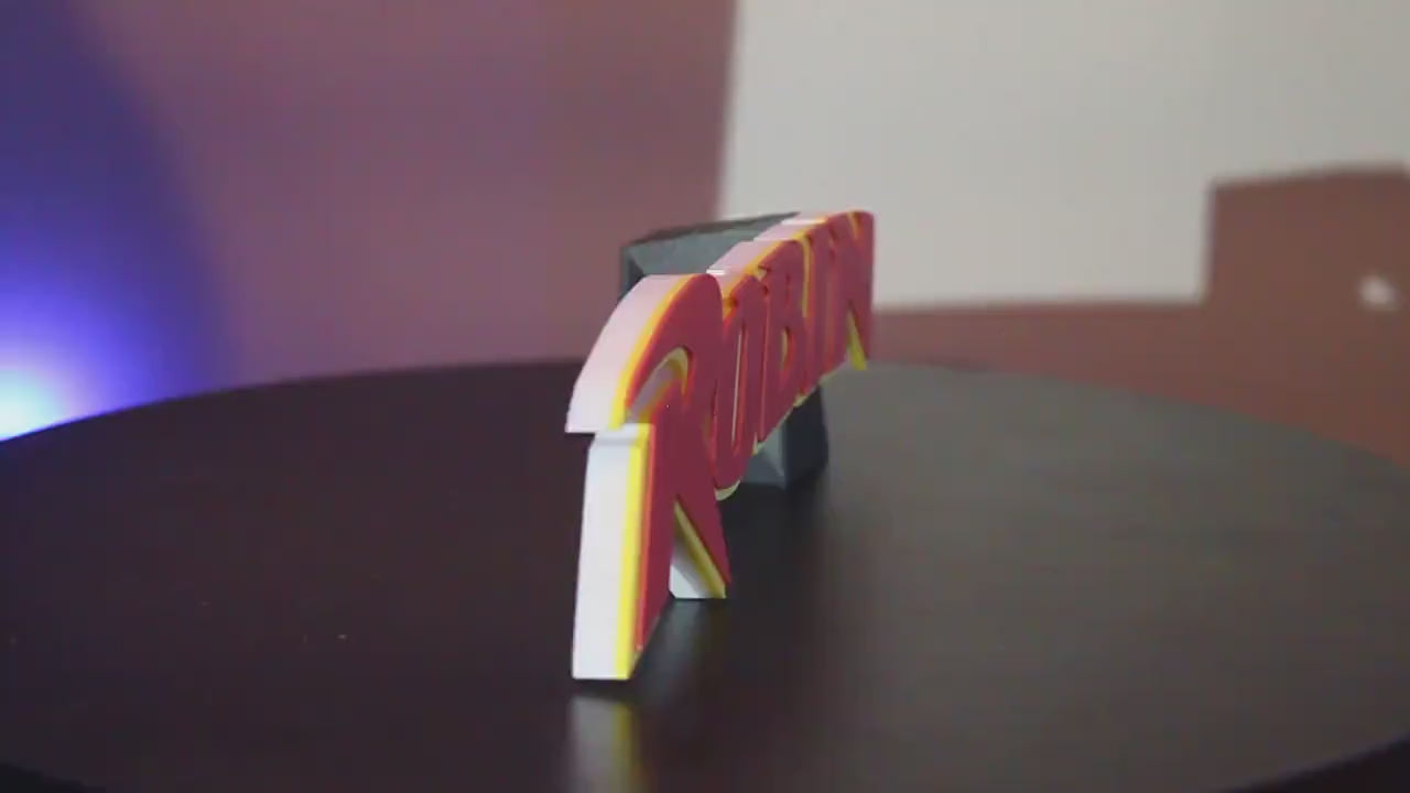 Robin 3D printed Comic Logo Art