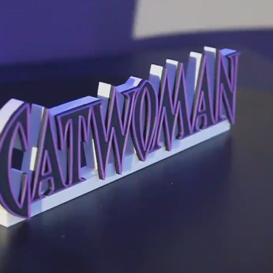 Cat Woman 3D printed Comic Logo Art