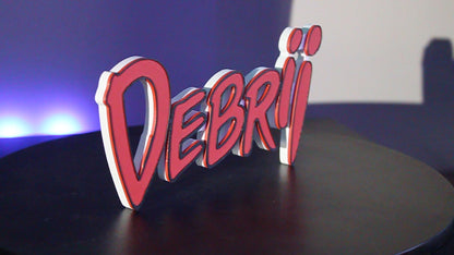 Debrii 3D printed Logo Sign Wall Desk Shelf Art