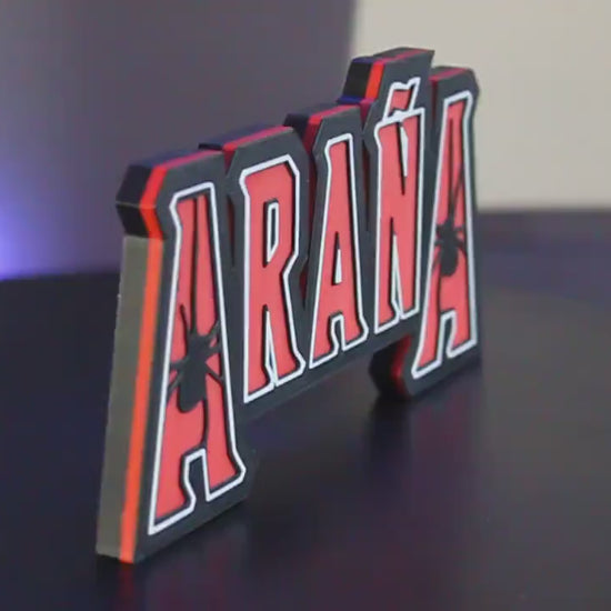 Arana 3D printed Comic Logo Art