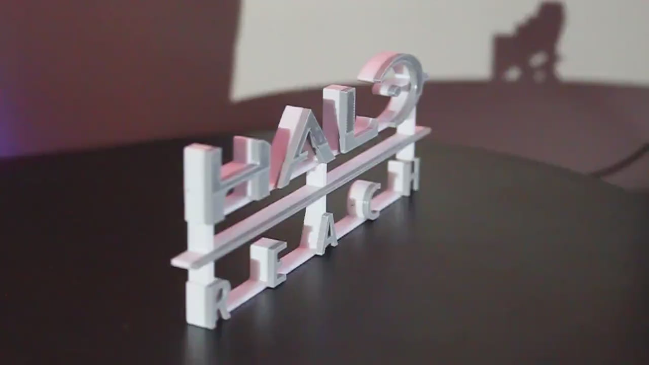 Halo Reach 3D printed Logo Art