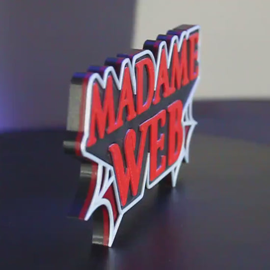 Madame Web 3D printed Comic Logo Art