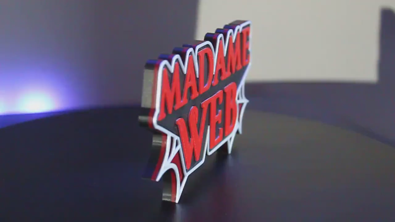 Madame Web 3D printed Comic Logo Art