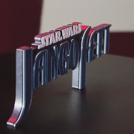 Jango Fett 3D printed Comic Logo Art