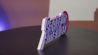 Captain America 3D printed Comic Logo Art