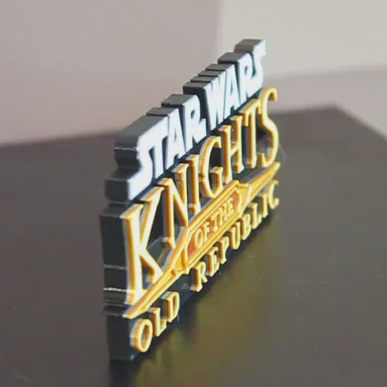 Knights of the Old Republic Game 3D printed Logo Art