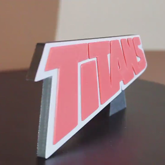 Titans 3D printed Comic Logo Art