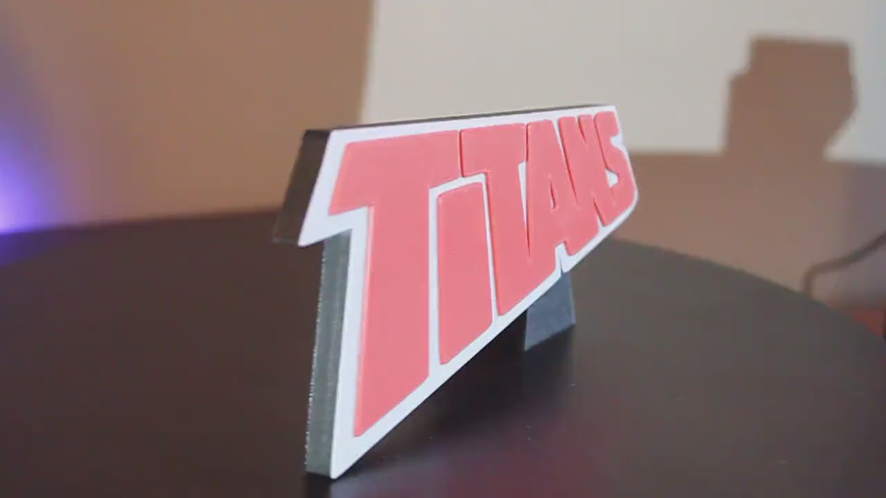 Titans 3D printed Comic Logo Art