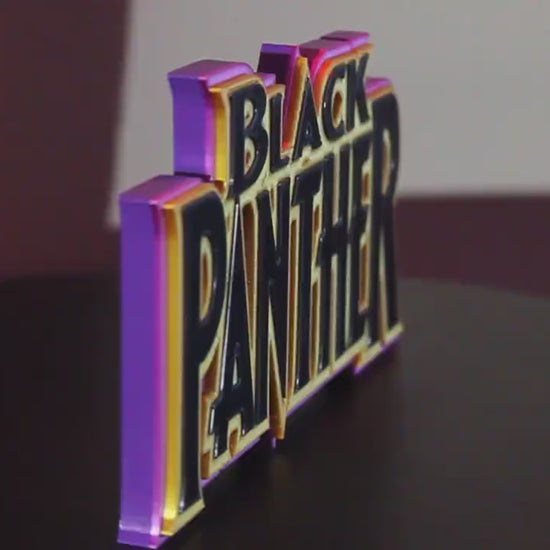 Black Panther 3D printed Comic Logo Art