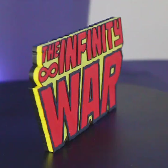 The Infinity War 3D printed Comic Logo Art