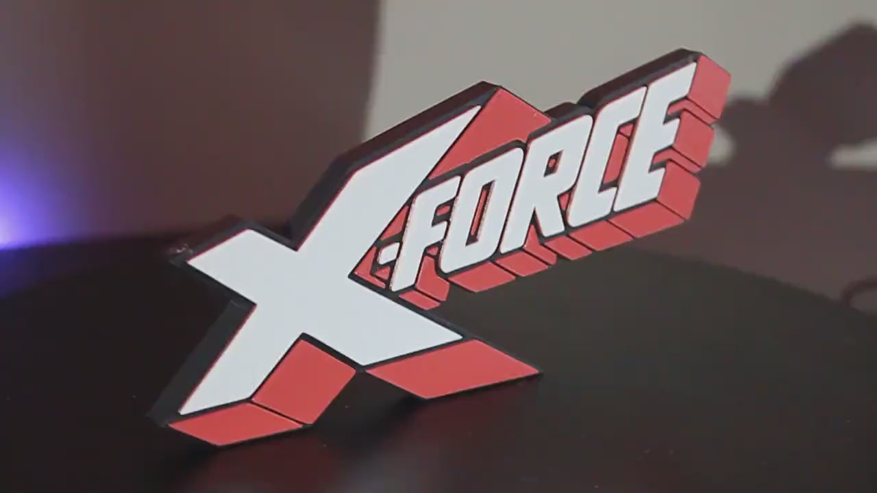 X-Force 3D printed Comic Logo Art