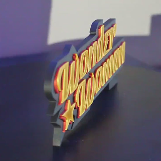 Wonder Woman 3D printed Comic Logo Art