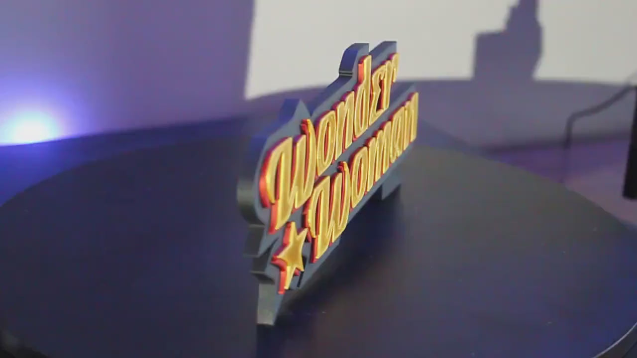 Wonder Woman 3D printed Comic Logo Art