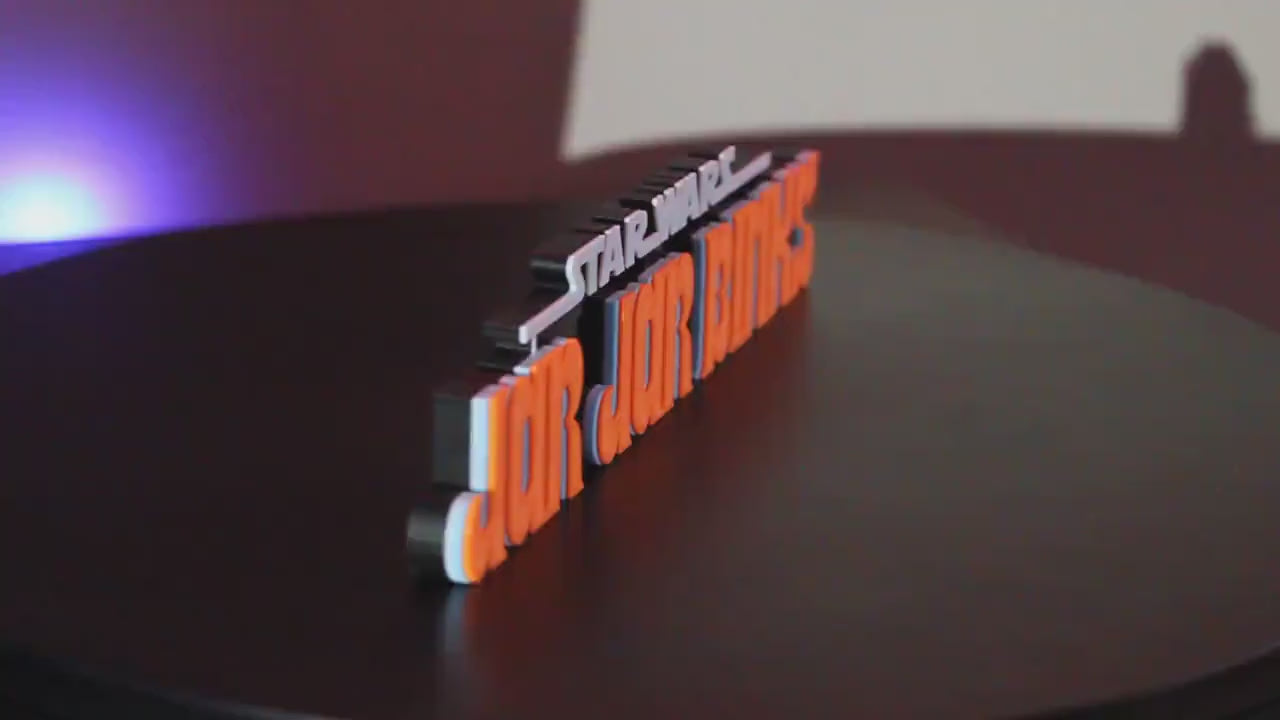 Jar Jar Binks 3D printed Logo Art