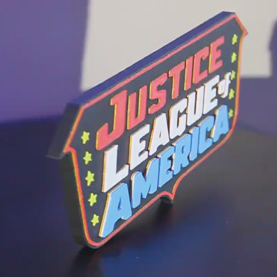 Justice league of America 3D printed Comic Logo Art