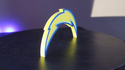 Los Angeles Chargers, National Football League 3D printed Logo Sign Wall Desk Shelf Art