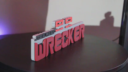 Wrecker 3D printed Logo Art