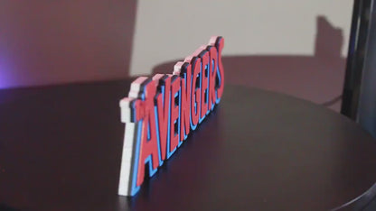 Avengers 3D printed Comic Logo Art