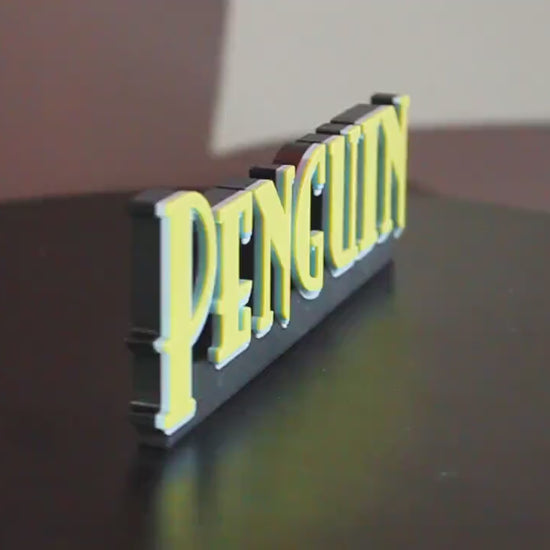 Penguin 3D printed Comic Logo Art