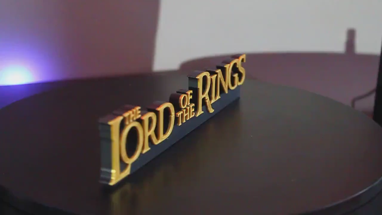 Lord of the Rings 3D printed Logo Art