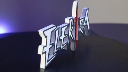 Elektra 3D printed Logo Sign Wall Desk Shelf Art