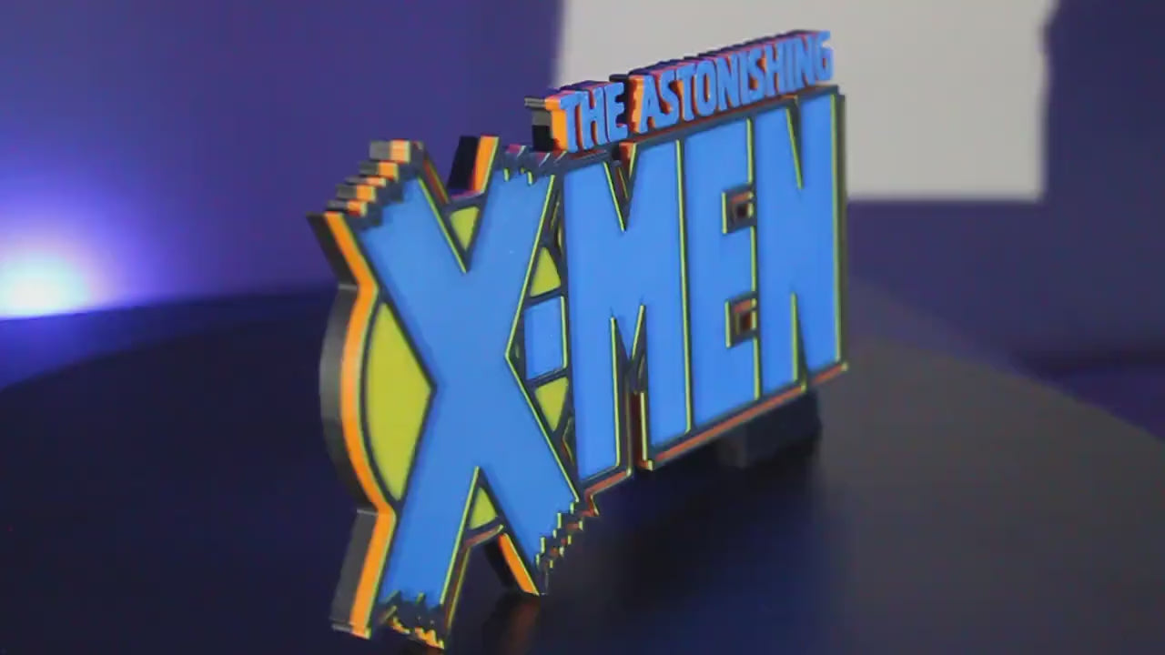 X-Men 3D printed Comic Logo Art